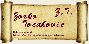 Zorko Točaković vizit kartica
